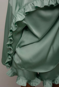 SILK BLOUSE WITH RUFFLES