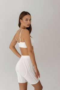 IVORY SET: TOP AND SHORTS