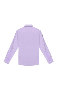 PURPLE SHIRT WITH TOP-SLITS ON THE SLEVEES
