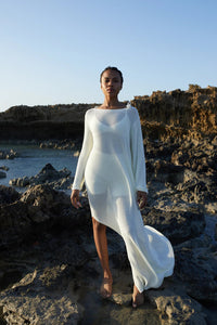 ANGE KNIT DRESS WHITE - OCEAN X SILK