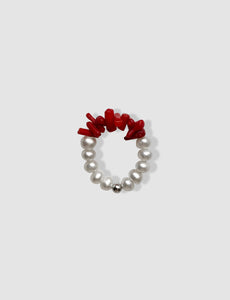 WHITE CORAL RING